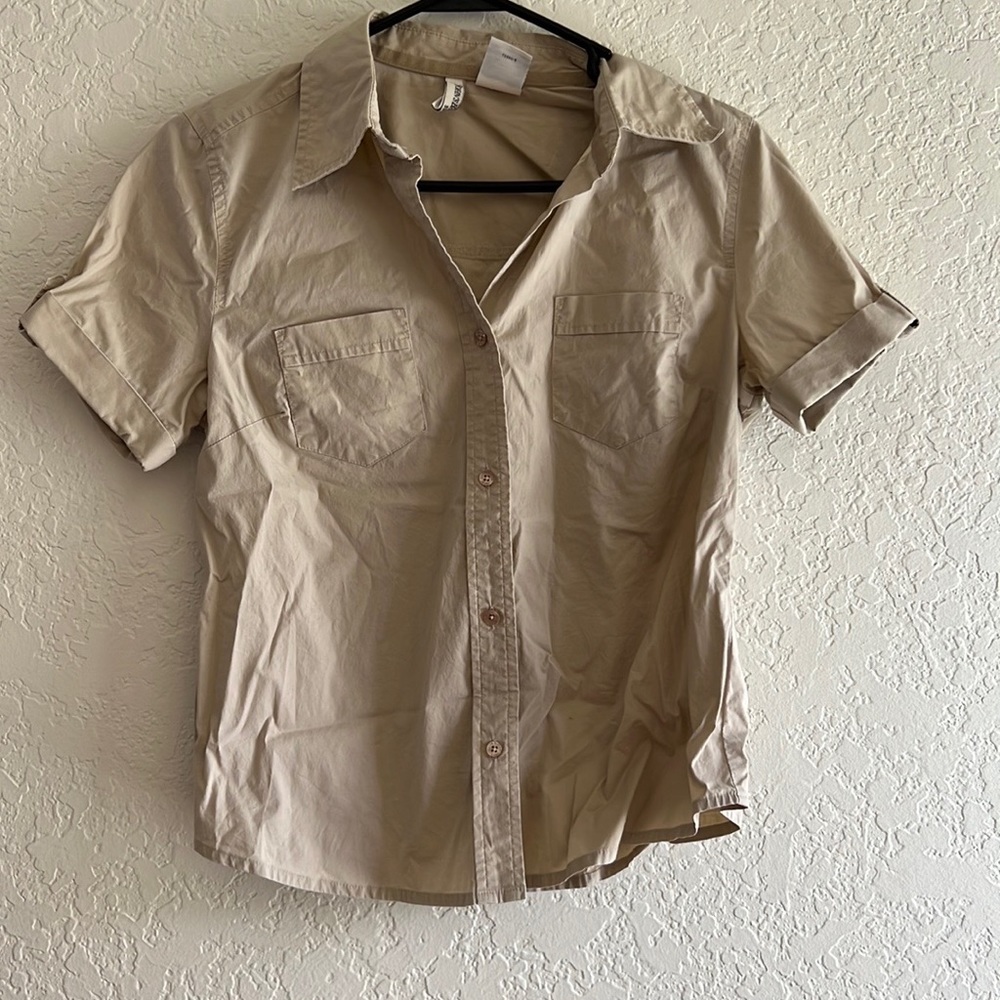 St. John’s Bay stretch short sleeve canvas button up
